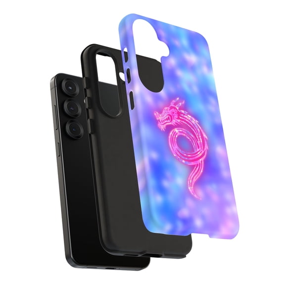 For Samsung Galaxy S10 Plus, Dual-Layer, Shining Dragon Print, USA