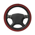 thumbnail image 3 of Elastic Steering Wheel Cover, black red buffalo plaid Checkered Stretch Thickening Car Steering Wheel Cover Women Men, Steering Wheel Protector Universal 15 in, 3 of 7
