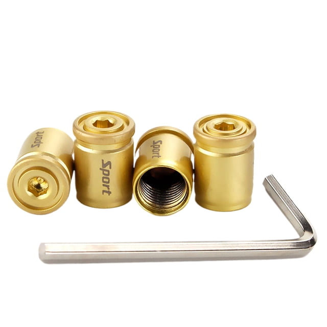 Youkk Stainless Steel Anti-Theft Tire Valve Caps For High-Performance Protection Beautiful Gold