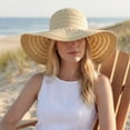 thumbnail image 7 of Womens Sun Hat w/ Floppy Brim, Straw Edge Foldable Gardening Hiking Beach Hat for Women, 7 of 7