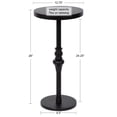 thumbnail image 2 of Kate and Laurel Stratton Rustic Pedestal Table, 13 x 13 x 26, Black, Decorative Pedestal Table for Decorating Smaller Living Areas and Hosting, 2 of 7