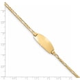 thumbnail image 3 of 14K Yellow Gold 14ky Oval ID Figaro Bracelet, 3 of 6