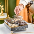 thumbnail image 4 of Plateau de Fruits Forme de Luxe Texturé Épaissi Multifonctionnel Rangement Design Élégant Transparent Plateau à Bonbons Fournitures pour la Maison, 4 of 8