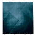 thumbnail image 3 of Ambesonne Geometric Shower Curtain, Abstract Color Square Art, 69"Wx70"L, Dark Teal, 3 of 3