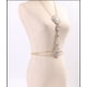 thumbnail image 5 of Collar de cintura pequeña para mujer, de moda europea y americana, con incrustaciones de diamantes, joyería, cadena de clavícula con flores exageradas, cadena corporal, 5 of 6