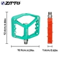 thumbnail image 2 of Eigraketly ZTTO MG5 1 par de pedales de bicicleta con eje de acero, picos de eje de acero, pedales de bicicleta de superficie ancha de color Ciclismo Verde, 2 of 6