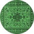 thumbnail image 1 of Ahgly Company Indoor Round Animal Emerald Green Traditional Area Rugs, 6' Round, 1 of 4