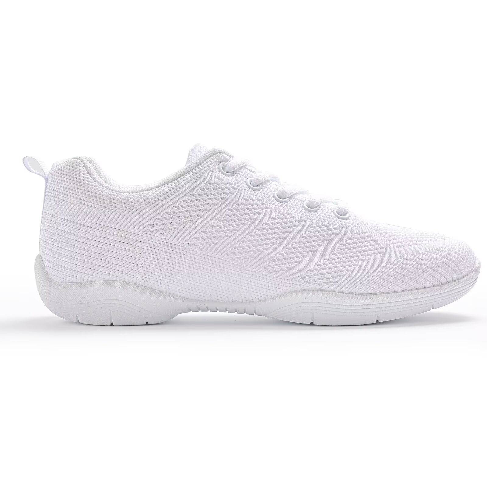 Dynadans Girls Cheer Shoes Solid White Comfortable Gym Shoes