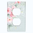 thumbnail image 2 of Metal Light Switch Plate Cover Elegant Floral Musical Damask Mint FLW113, 2 of 13