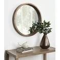 thumbnail image 3 of Kate and Laurel Hutton Round Decorative Modern Wood Frame Wall Mirror, 22 Inch Diameter, Natural Rustic, 3 of 6