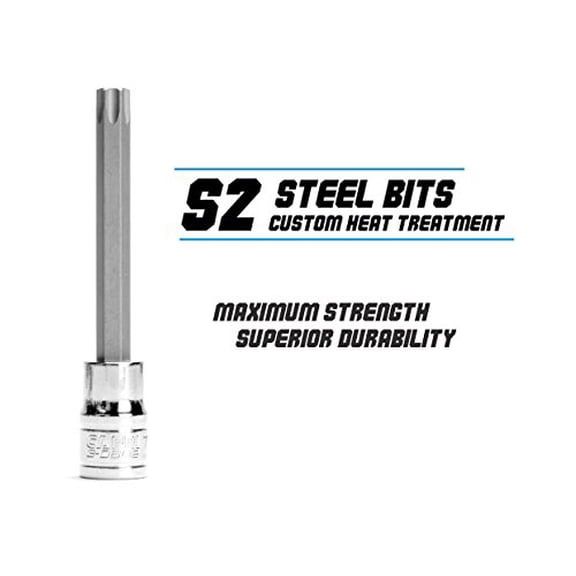 Capri Tools Long Star Bit Socket Set, Advanced Series, 15-Piece