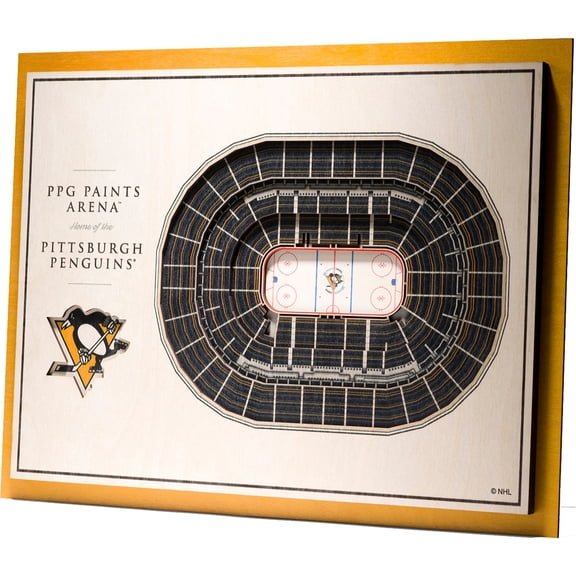 IDNA Pittsburgh Penguins 17'' x 13'' 5-Layer StadiumViews 3D Wall Art