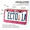 thumbnail image 5 of 2-Pack Aluminum License Plate Frame with 2 Holes for GM License Plate Cover with Free Screws Seamless Pattern Of Pink Flamingos, 5 of 8