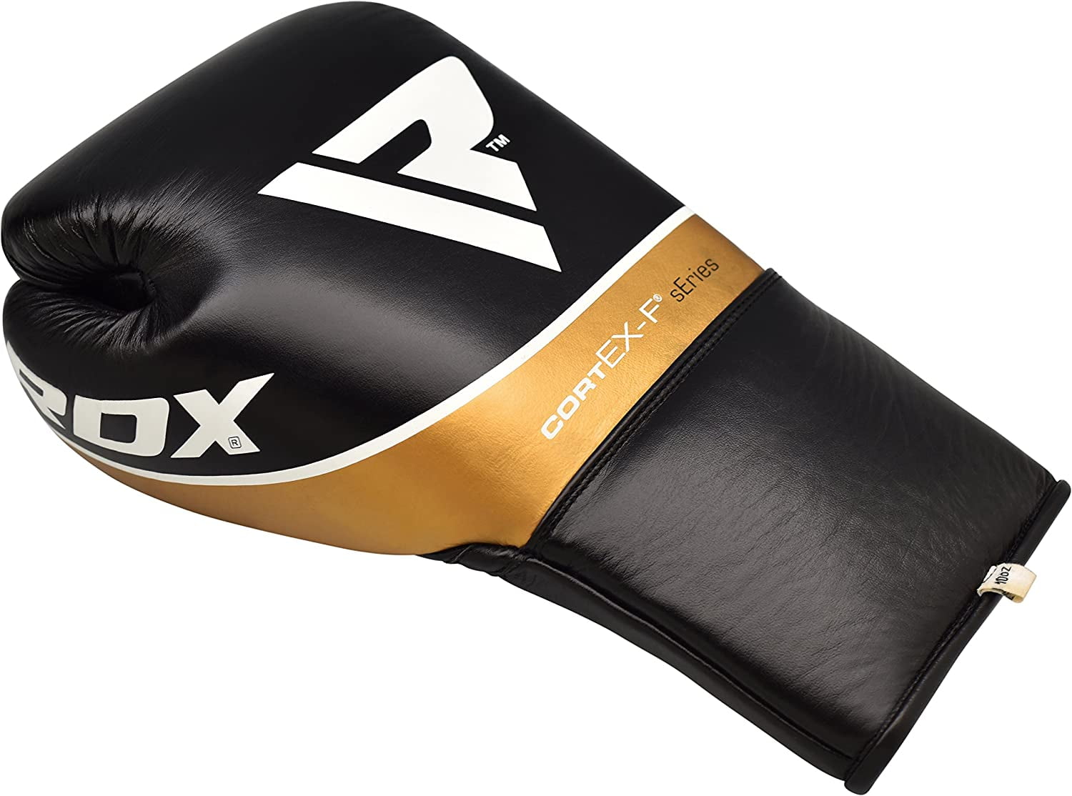 RDX Professional Boxing Fight Gloves, BBBofC BIBA WBF NYAC Approved, Genuine Cowhide Leather Competition Fighter Glove with Padded Wrist Support, Traditional Extra Long Laces for Firm Secure Fit