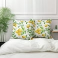 thumbnail image 6 of Yellow Lemon Pillow Covers 20x20 Set of 2 Spring Fruit Leaves and Floral Pillow Case Green White Watercolor Decorative Throw Pillows Summer Pillowcase Square Cushion Cover Decor for Sofa Bed, 6 of 6