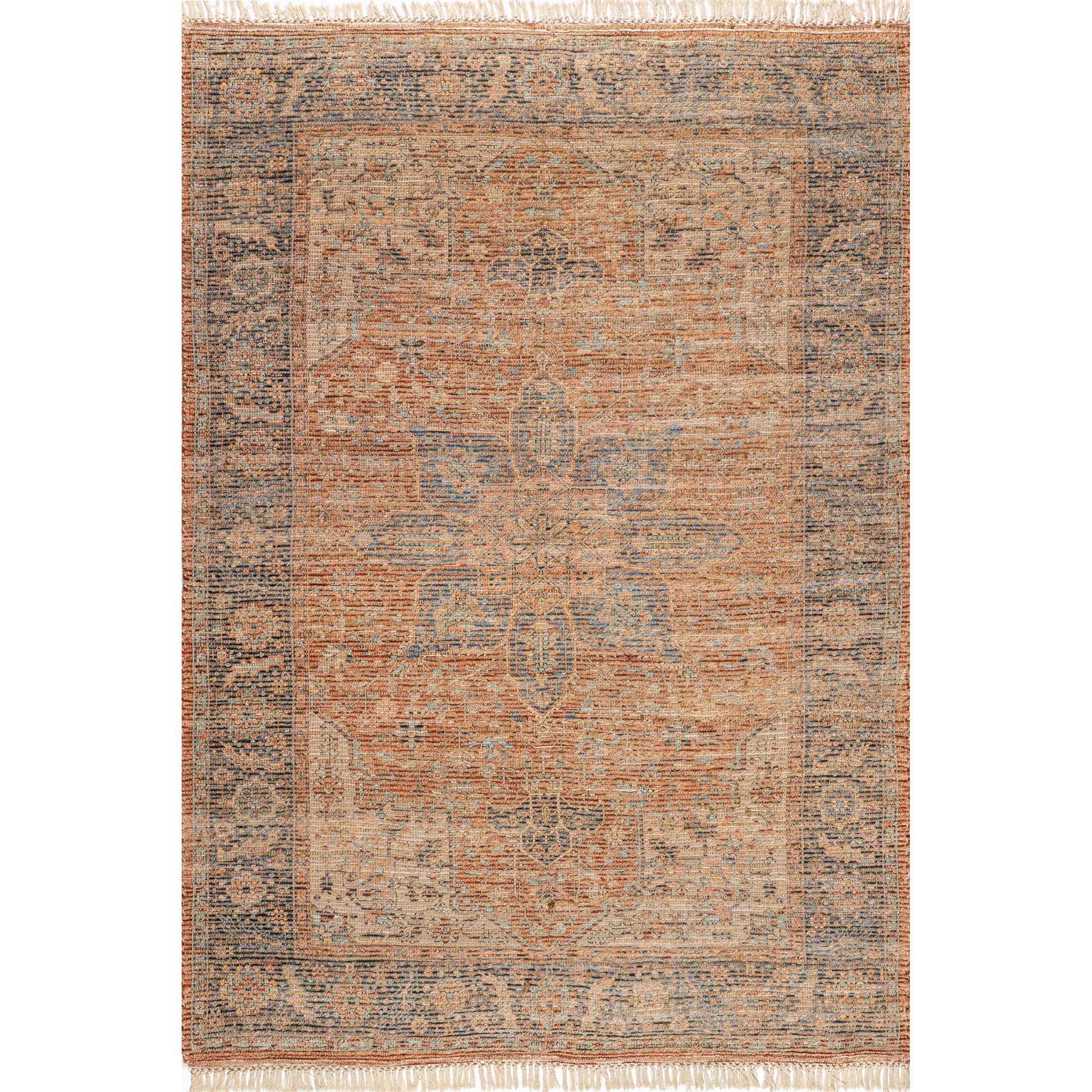 Lennox Persian Medallion Tassel Area Rug, 7' 6" x 9' 6", Luster Multicolor