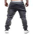 thumbnail image 2 of Men‘s Cargo Combat Work Trousers Sports Gym Jogging Zipper Drawstring Pants, 2 of 3