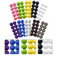 thumbnail image 3 of 100pcs Silicone Jewelry Beads Colored Design Beads Diy Handmade Crafts Making Beads, 3 of 6