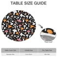 thumbnail image 6 of Colorful Mushroom Mixed Black Pattern Round Fitted Tablecloth with Elastic Edge,Dining Table Cover Waterproof,Outdoor Round Tablecloth for Camping,Dining,Indoor and Outdoor, 6 of 7