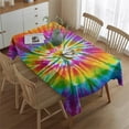 thumbnail image 2 of Colorful Tie Dye Pattern Rectangle Tablecloth 60"x84",Waterproof Polyester Rectangle Table Cloth, Wipeable Spillproof Polyester Tablecloth for Dining, Camping, Indoor and Outdoor, 2 of 5