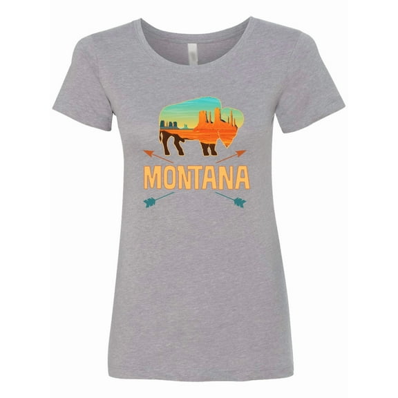 Inktastic Montana Buffalo Silhouette Women's T-Shirt