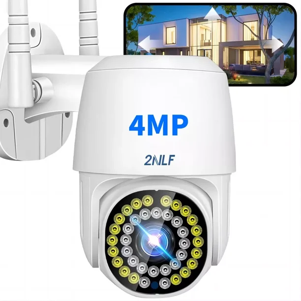 2NLF® Cámara De Seguridad Exterior camara wifi Full Hd 4mp Con Led camara vigilancia