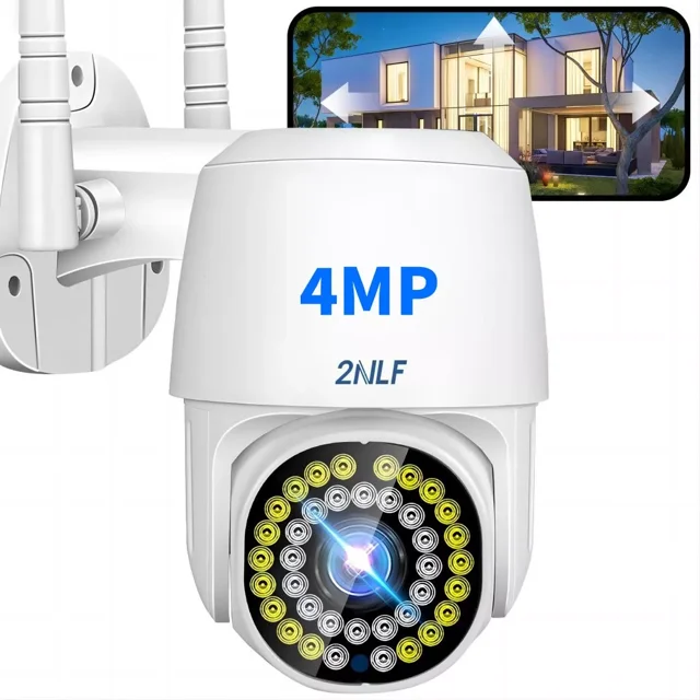 2NLF® Cámara De Seguridad Exterior camara wifi Full Hd 4mp Con Led camara vigilancia