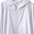 thumbnail image 4 of WQNVRNR Kids Sun Protection Jacket- Spring Summer Casual Lightweight Zip Up Athletic Tops for Girls White Size 14, 4 of 5