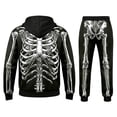 thumbnail image 7 of CONFREE Halloween Mens Tracksuit 2 Peice Lined Sweat Suit for Men Hallowmas Skeleton Graphic Hoodies Joggers Outfits Cozy Fall Winter Sweatsuits Set, 7 of 7