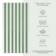 thumbnail image 3 of American Soft Linen, 100% Cotton 4-Pack Turkish Cabana Striped Beach Towels – Sand-Free, Soft & Absorbent, 30x60 Inches - Sage Green, 3 of 7