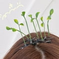 thumbnail image 4 of Tyeign Sprout Hair Clips Little Grasst Hairpins Funny Barrette Headwear Hair Accessories for Women Girls Teens Daily Wear office Office Home Party Gift Cute Trendy Stuff, Funny Grass Hairpin, 4 of 7