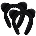 thumbnail image 1 of Diademas con orejas de coche, diadema de felpa para lavado de cara, diadema para el cuidado de la piel, 2 uds., 1 of 7