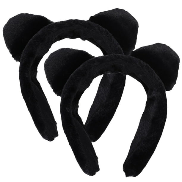 Diademas con orejas de coche, diadema de felpa para lavado de cara, diadema para el cuidado de la piel, 2 uds.