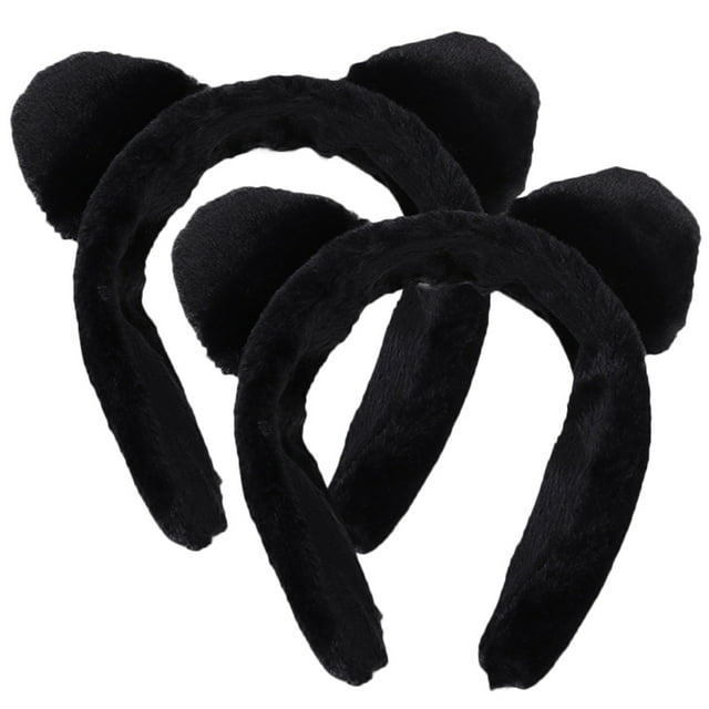 Diademas con orejas de coche, diadema de felpa para lavado de cara, diadema para el cuidado de la piel, 2 uds.