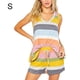 thumbnail image 3 of Traje de dormir sin mangas Jumpingount pijama a rayas de bloque de color amarillo Gris S, 3 of 6