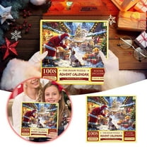 Countdown Sets Advent Calendar Christmas Puzzles 1008 Puzzle 24 Days Family Game for Kids Teens Adults Holiday