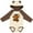 Natural & Brown w Ears, variant on Inktastic I Wear Orange for My Mom Multiple Sclerosis Awareness Boys or Girls Long Sleeve Baby Bodysuit