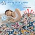 thumbnail image 3 of Colorful Boho Cooling Blanket,Lightweight Breathable Summer Throw Blanket with Double Sided Cold Effect,Ethnic Vintage Mexican Flowers Southwestern Picnic Blankets Bed Sheet for Hot Sleepers 40"x60", 3 of 8