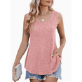 thumbnail image 3 of Camisetas Sin Mangas para Mujer, Túnicas Básicas de Verano, Ropa Suave, Conjuntos Casuales de Moda 2025. Rosa M, 3 of 10