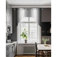thumbnail image 4 of Ombre Black White Kitchen Curtains Swag Valance for Windows/Bathroom/Cafe, Simple Abstract Striped Farmhouse Rod Pocket Drape Panel Swag Curtain Valance for Bedroom/Living Room 55''x36'', 4 of 6