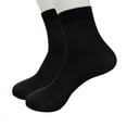 thumbnail image 2 of Hontri Comfort Running Socks 1 Pairs Bamboo Fiber Ultra-Thin Elastic Silky Short Silk Stockings Men Socks Black One Size, 2 of 4