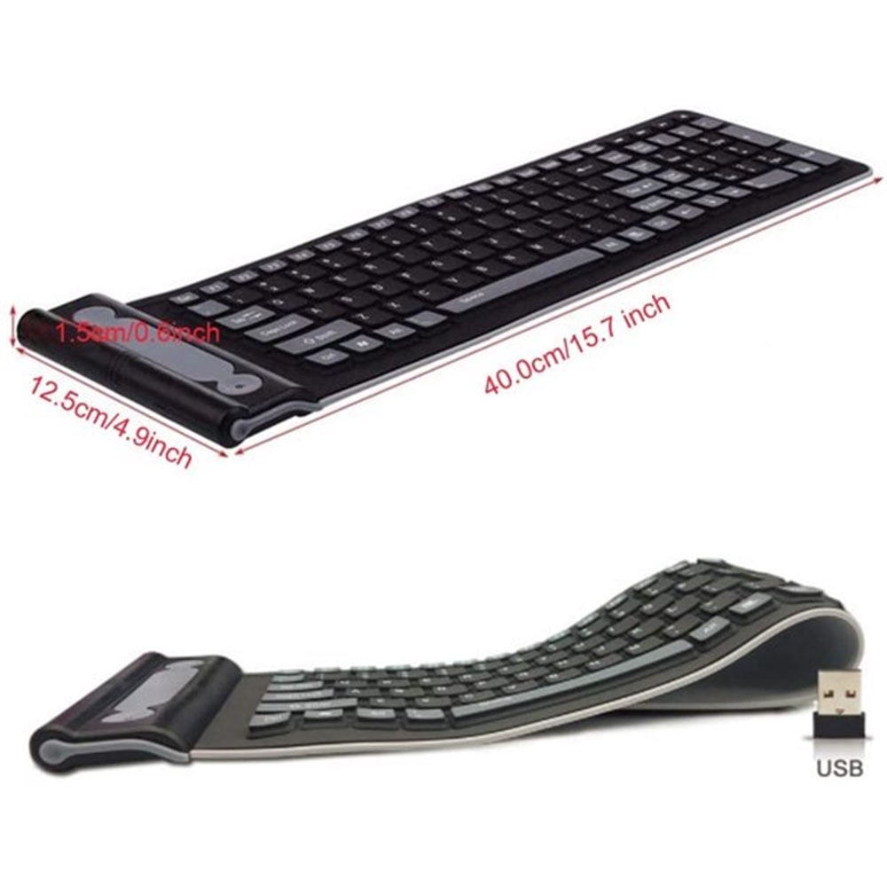 CNKOO Silicone Keyboard Wireless Bluetooth Waterproof Rollup Keyboard for Notebook/PC/Laptop