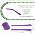 thumbnail image 2 of Uxcell Glasses Ear Cushion Eye Glasses Silicone Ear Grippers Anti-Slip Replacement Temples Purple, 2 of 7
