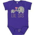 thumbnail image 3 of Inktastic Little Sister Elephant Girls Baby Bodysuit, 3 of 5