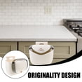thumbnail image 3 of HONITANO Hanging Kitchen Trash Can White Plastic Garbage Bin with Lid Space Saving Design for Home, 3 of 6