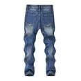 thumbnail image 5 of Ripped Denim Jeans for Boys Boy's Skinny Fit Blue Jeans Boys Boys Back to School Clothes Teens Jeans 11-12 Years, 5 of 9