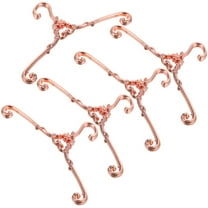 OUNONA  5 Pcs Mini Hanger Doll Clothes Dolls Small Clothing Rack Pink