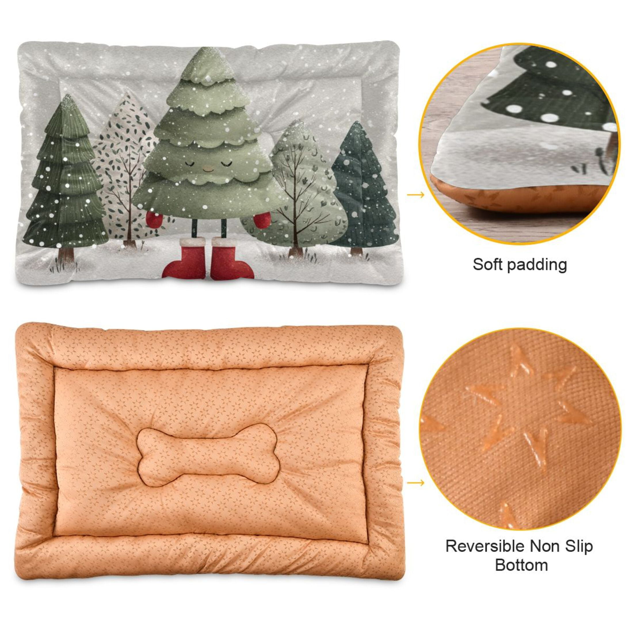 Cozy Mat Pet Bed Indoor Outdoor Warm Soft For Cat Dog Puppy(S/M) Wearing Red Shoes