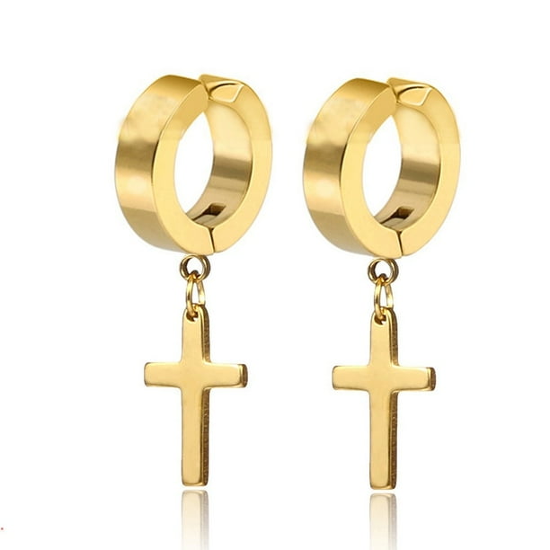 2 Pzs Set De Aretes Magnéticos De Imán Fuerte Para Hombres Pendientes De Cruz Falsos Sin Piercing Para Novio Gao Jiahui unisex