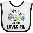 thumbnail image 3 of Inktastic Zebra My Dede Loves Me Boys or Girls Baby Bib, 3 of 4